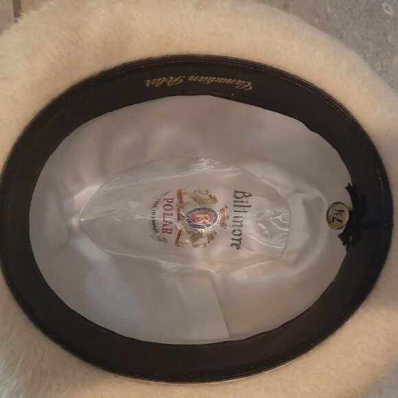 Vintage Fedora Hat 7 1/4 Biltmore Polar Fur Felt - Picture 4 of 4